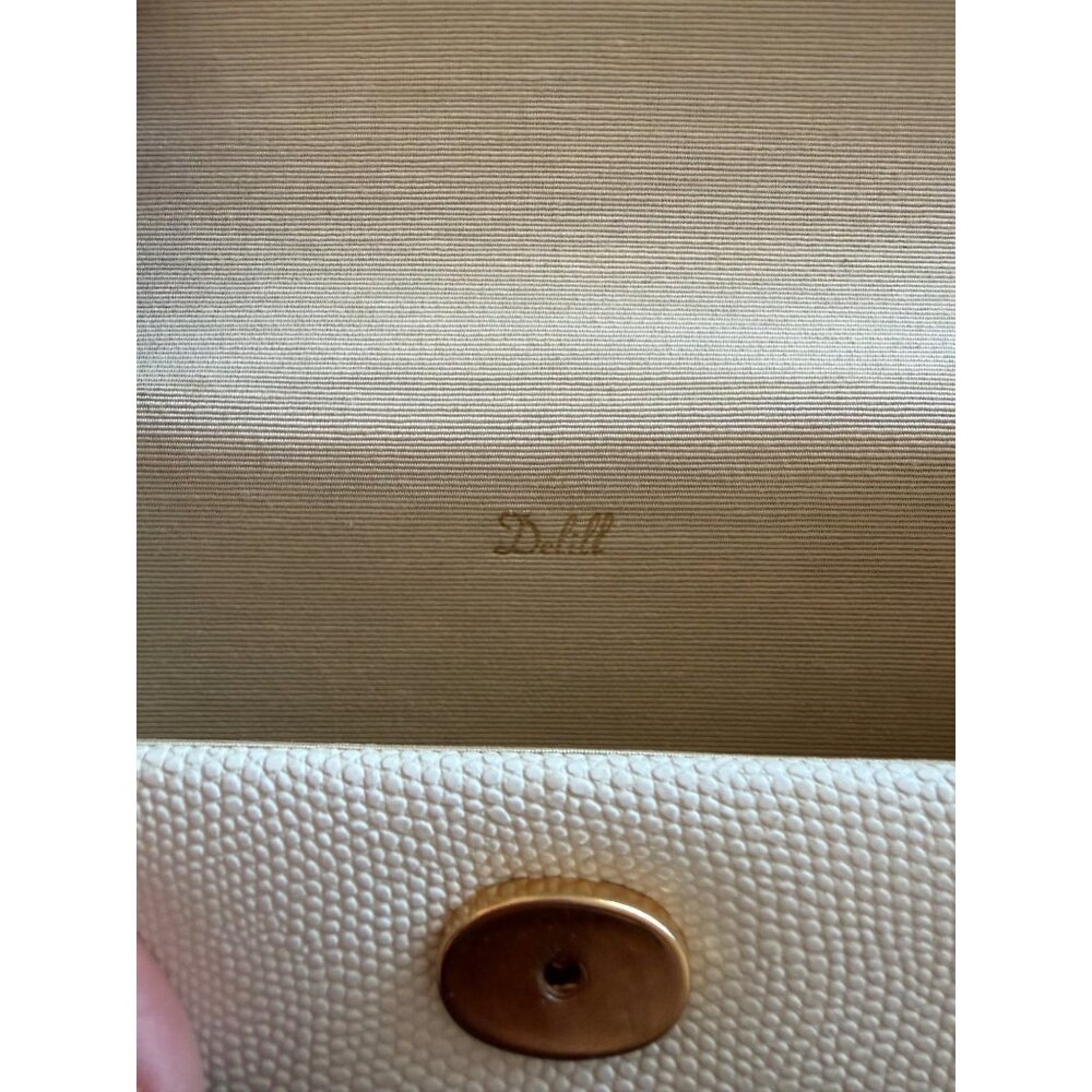Delill Womens Clutch Stingray-like Pattern Cream Rectangular Flap Strap Vintage - Picture 2 of 11